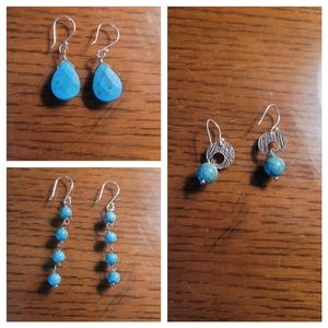3 pairs of earrings